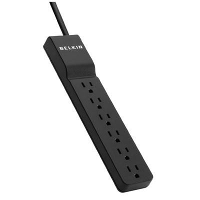 Watch This Item Belkin 6-Outlet Home and Office Surge Protector - 4 foot cord - Black - 720 Joule Watch This Item Belkin 6-Outlet Home and Office Surge Protector - 4 foot cord - Black - 720 Joule